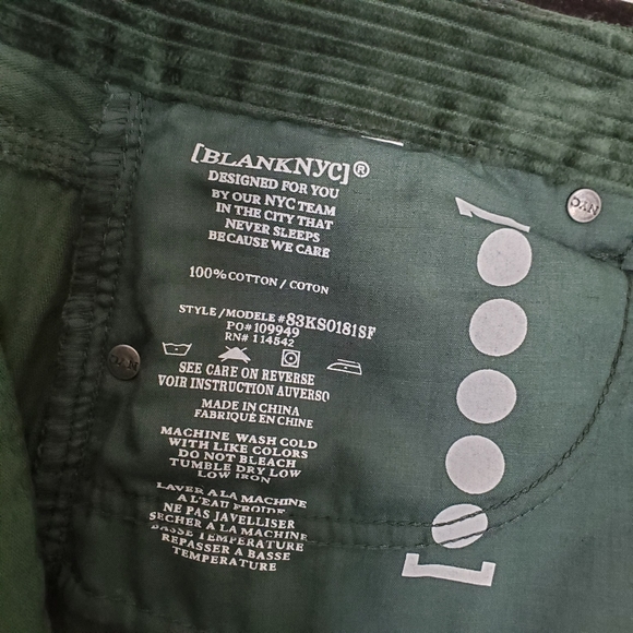 NWT Blank NYC Green Wide Wale Corduroy Mini Skirt - Picture 5 of 7